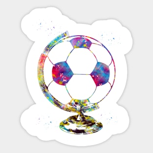 Soccer Ball Globe Sticker